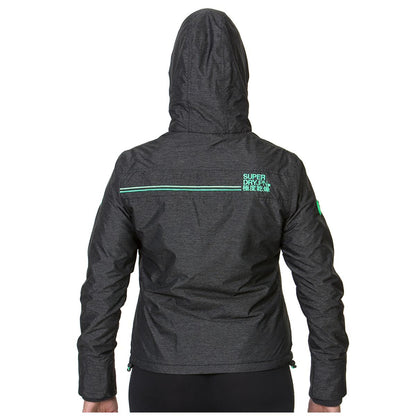 Superdry Women's Arctic Hood Popzip Windcheater Charcoal