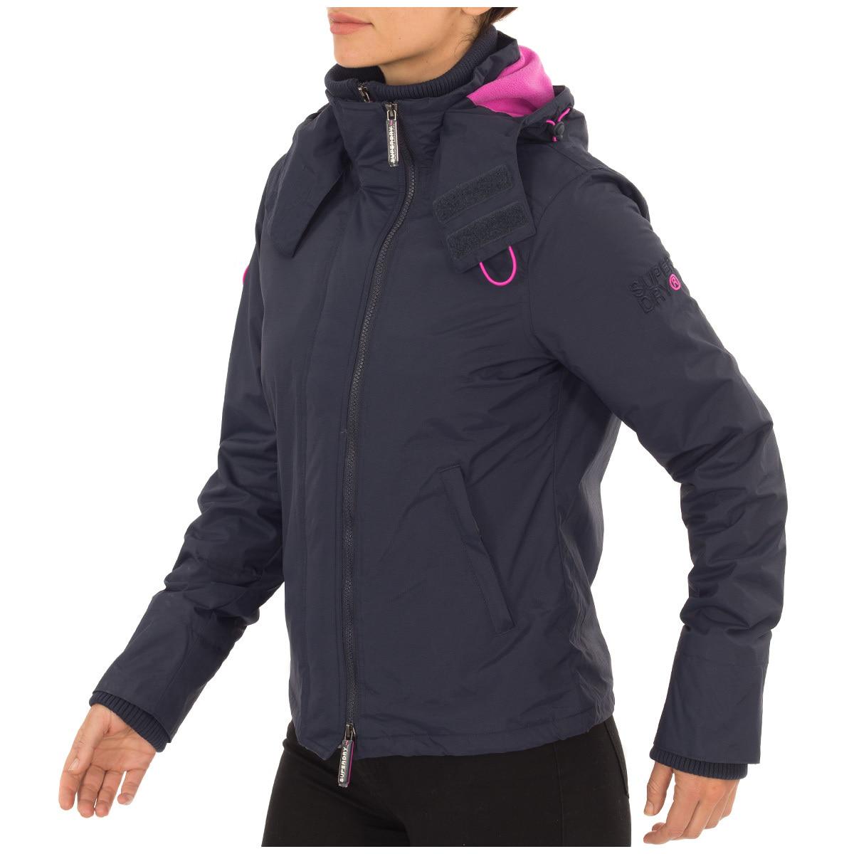 Superdry Women's Arctic Hood Popzip Windcheater Navy