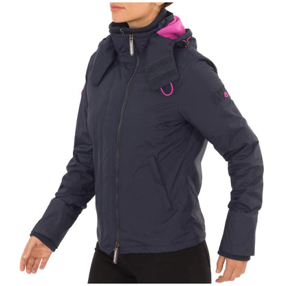 Superdry Women's Arctic Hood Popzip Windcheater Navy