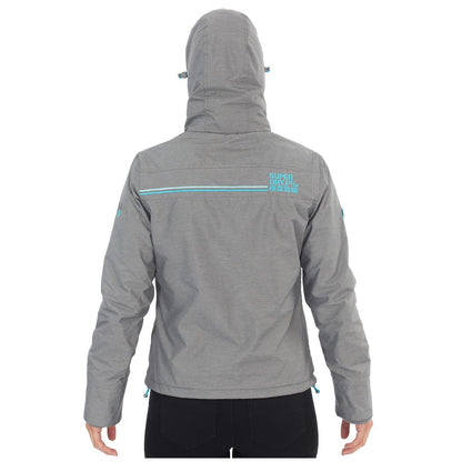 Superdry Women's Arctic Hood Popzip Windcheater Light Grey