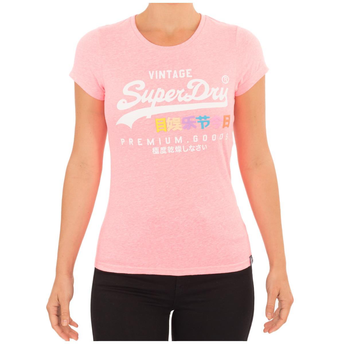 Superdry Women's Graphic Tee Optic Black