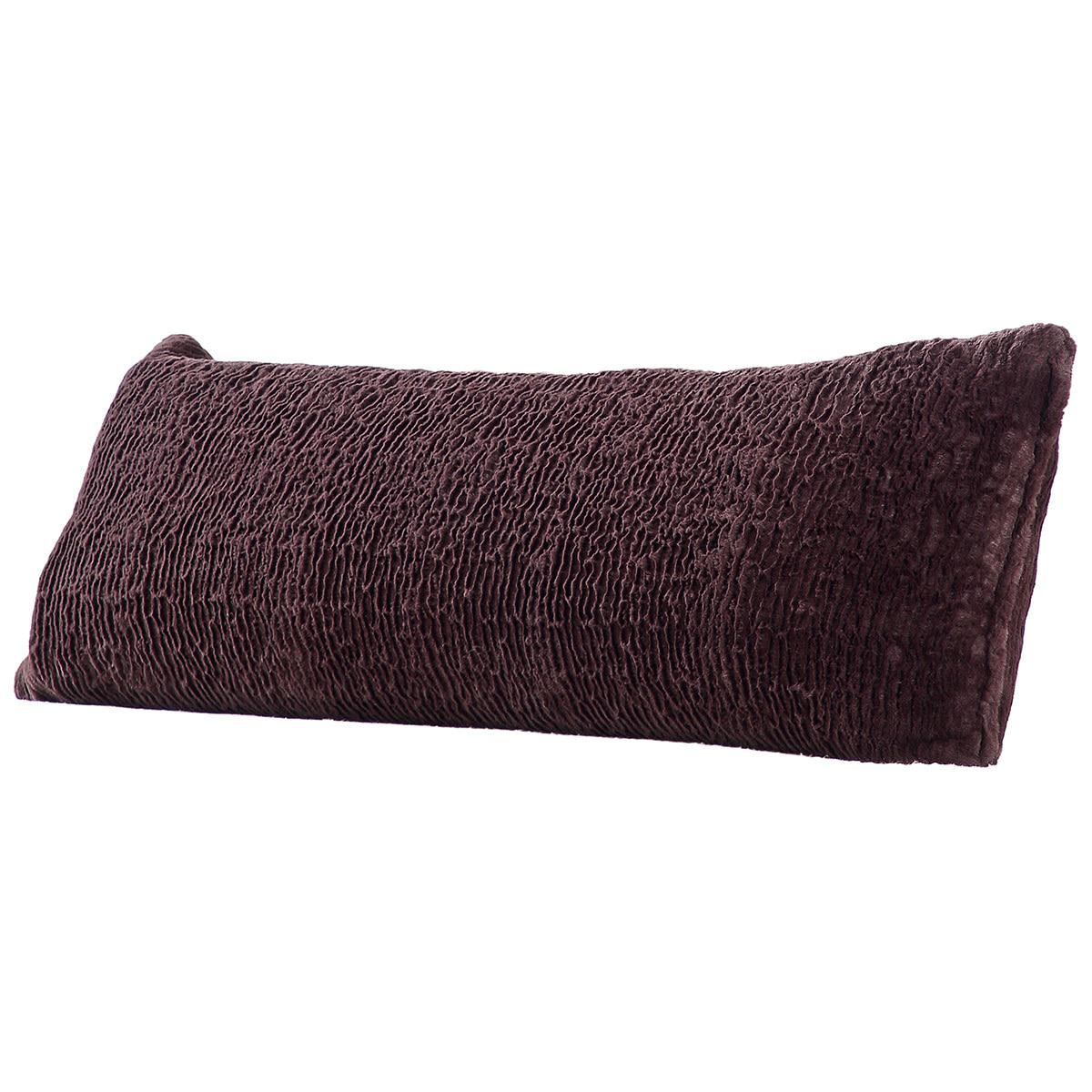 Sutton Place Soft Plush Faux Fur Body Pilllow Light Grey Solid