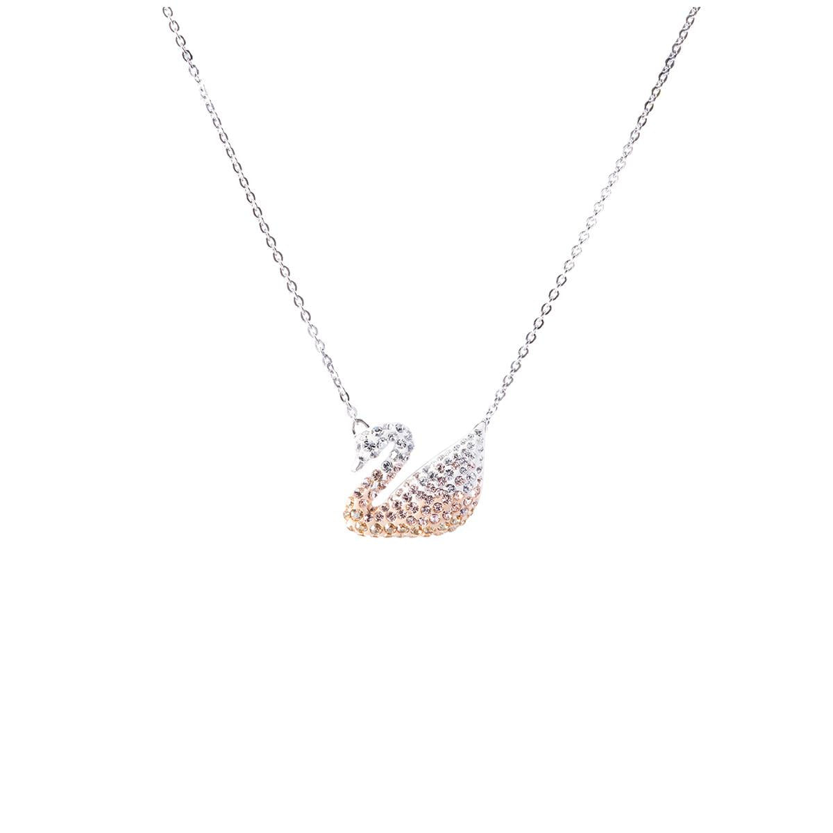 Swarovski Iconic Swan Pendant Multi-Coloured and Rhodium Plated