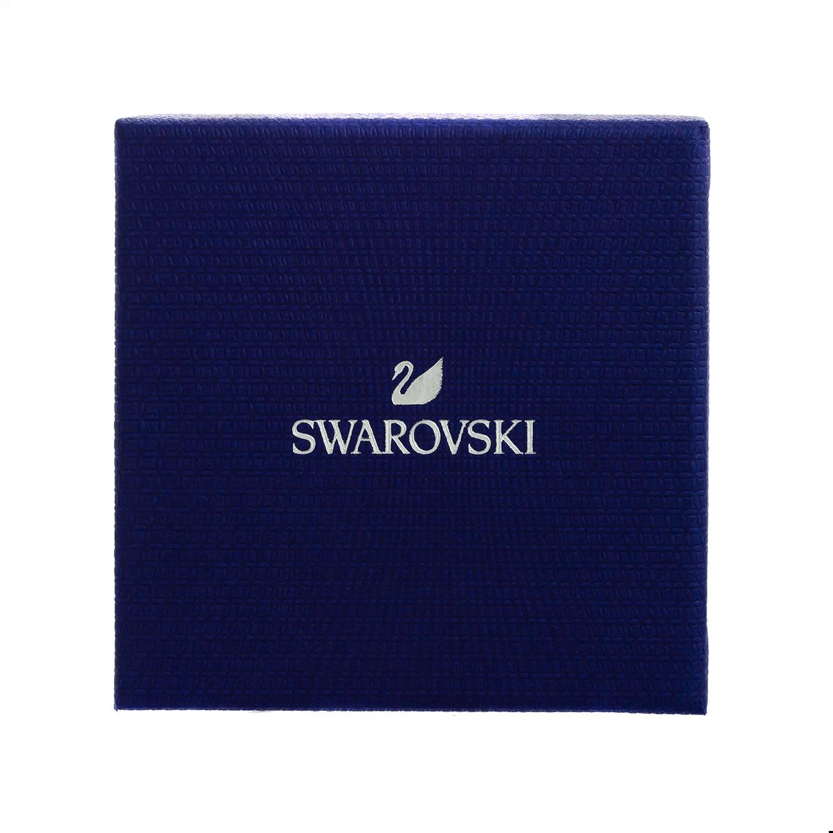 Swarovski Solitaire Pierced Earrings Rhodium Plated