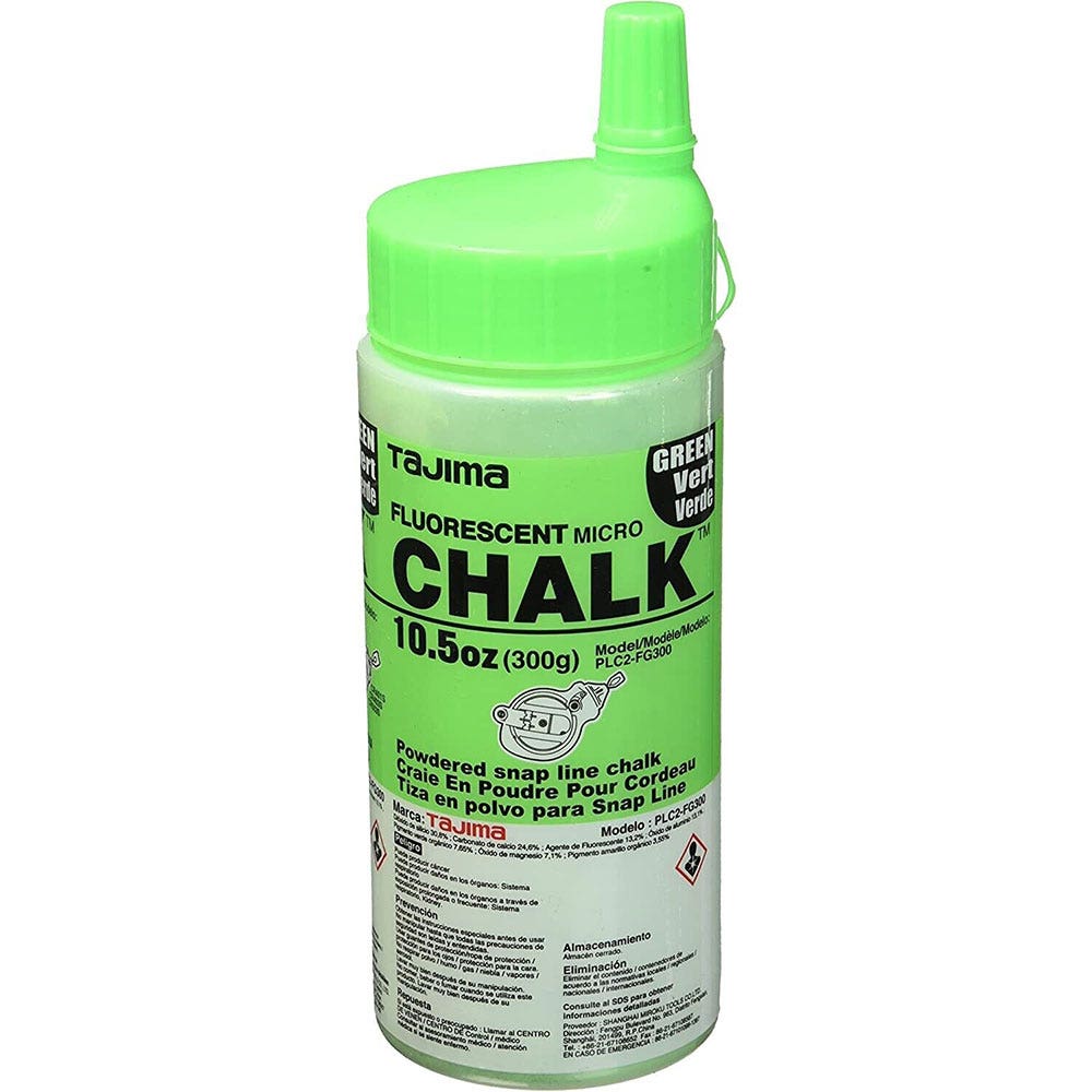 TAJIMA 300G 10.7OZ Micro Chalk - Fluorescent Green PLC2-FG300