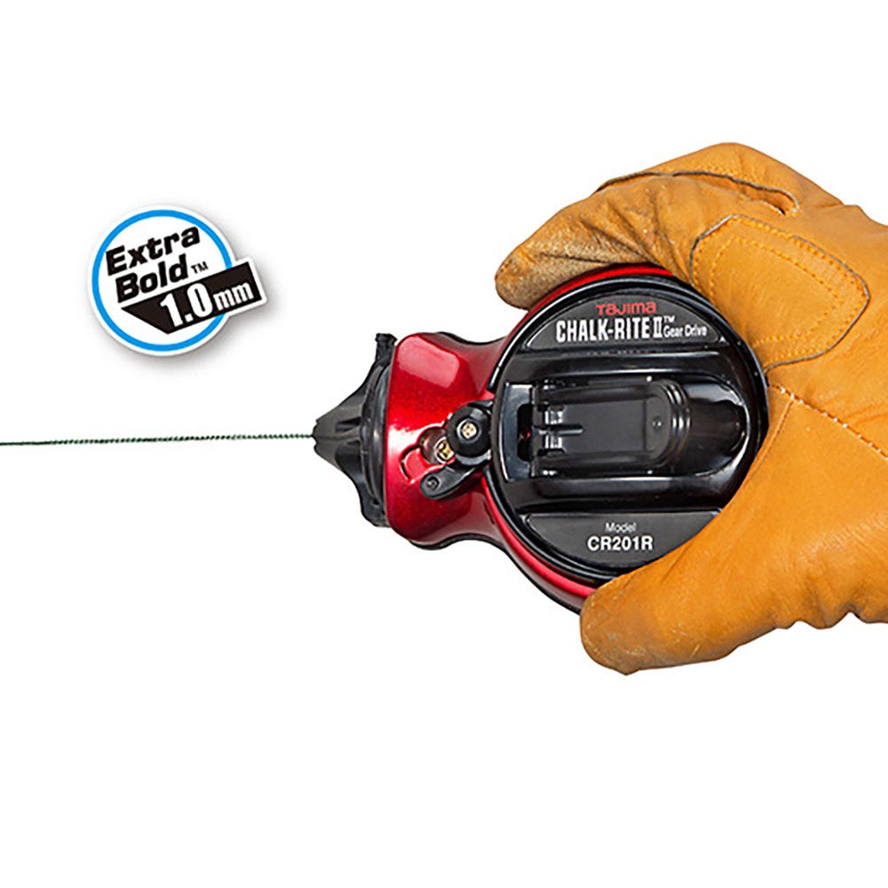 TAJIMA 30m Chalk Line Aluminium Reel Set CR201RPR