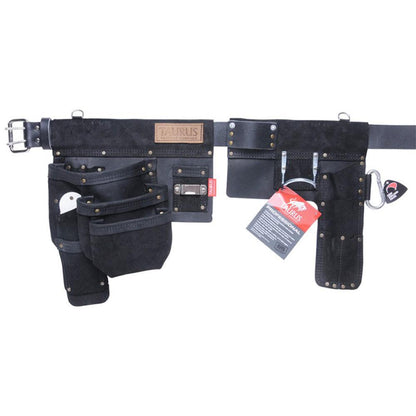 TAURUS Heavy Duty Hipster Split Leg Leather Toolbelt Right-Hand Black TH434R-BK