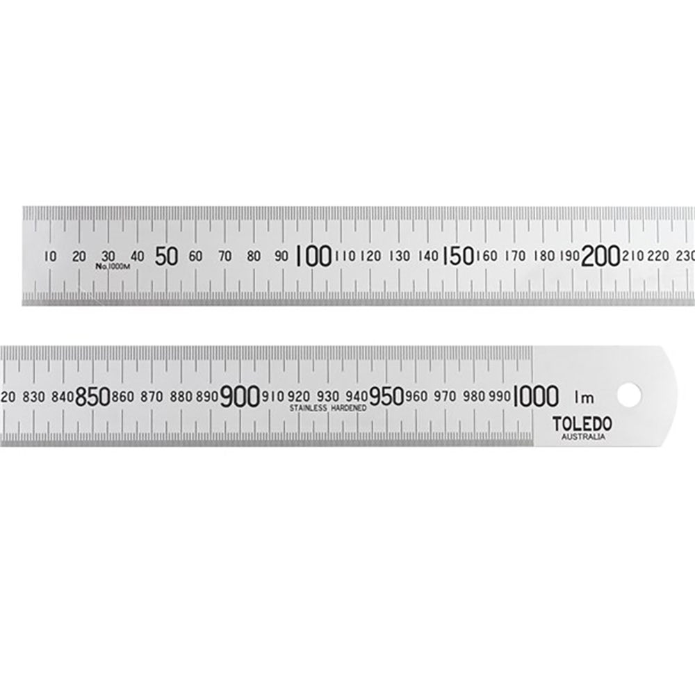 TOLEDO 1000mm Single-Sided Metric Stainless Steel Rule 1000M