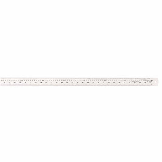 TOLEDO 1500mm Single-Sided Metric and Imperial Stainless Steel Rule 150060