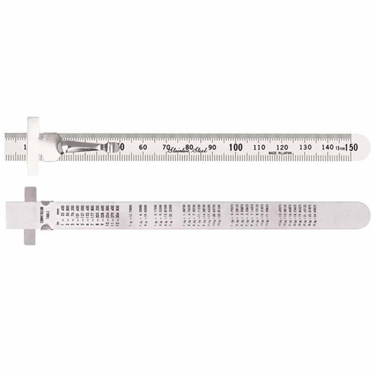 TOLEDO 150mm Double-Sided Metric Pocket Clip Rule 150PCM