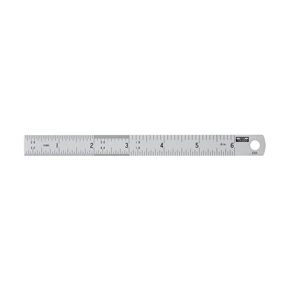 TOLEDO 150mm Double Sided Metric and Imperial Stainless Steel Rulers 150B6