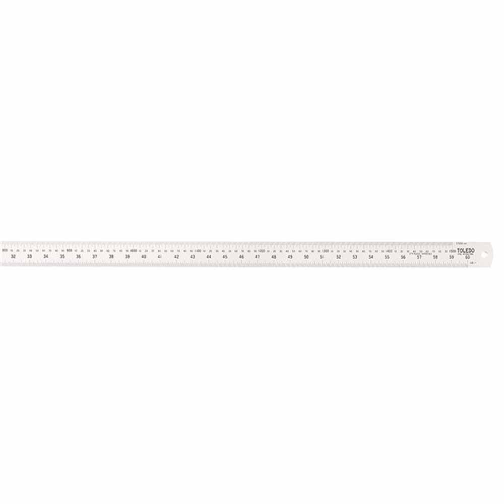 TOLEDO 2000mm Single-Sided Metric and Imperial Stainless Steel Rule 200078