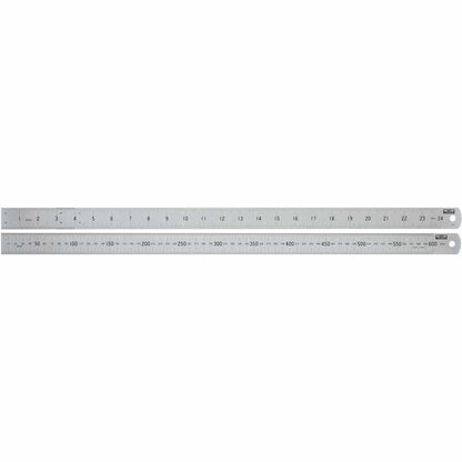 TOLEDO 600mm Double Sided Metric and Imperial Stainless Steel Rulers 60024
