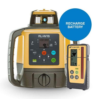 TOPCON HV1S Dial-In-Single Grade Rotary Laser Rechargeable with Premium LS100D Receiver 1051612-09