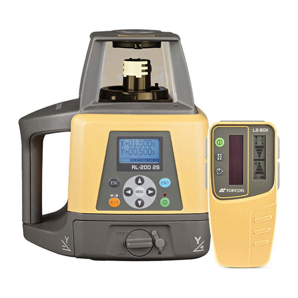 TOPCON RL-200 2S Dual Grade Rotating Laser (Rechargeable STANDARD - LS-80X Receiver and Remote Control) 314920853