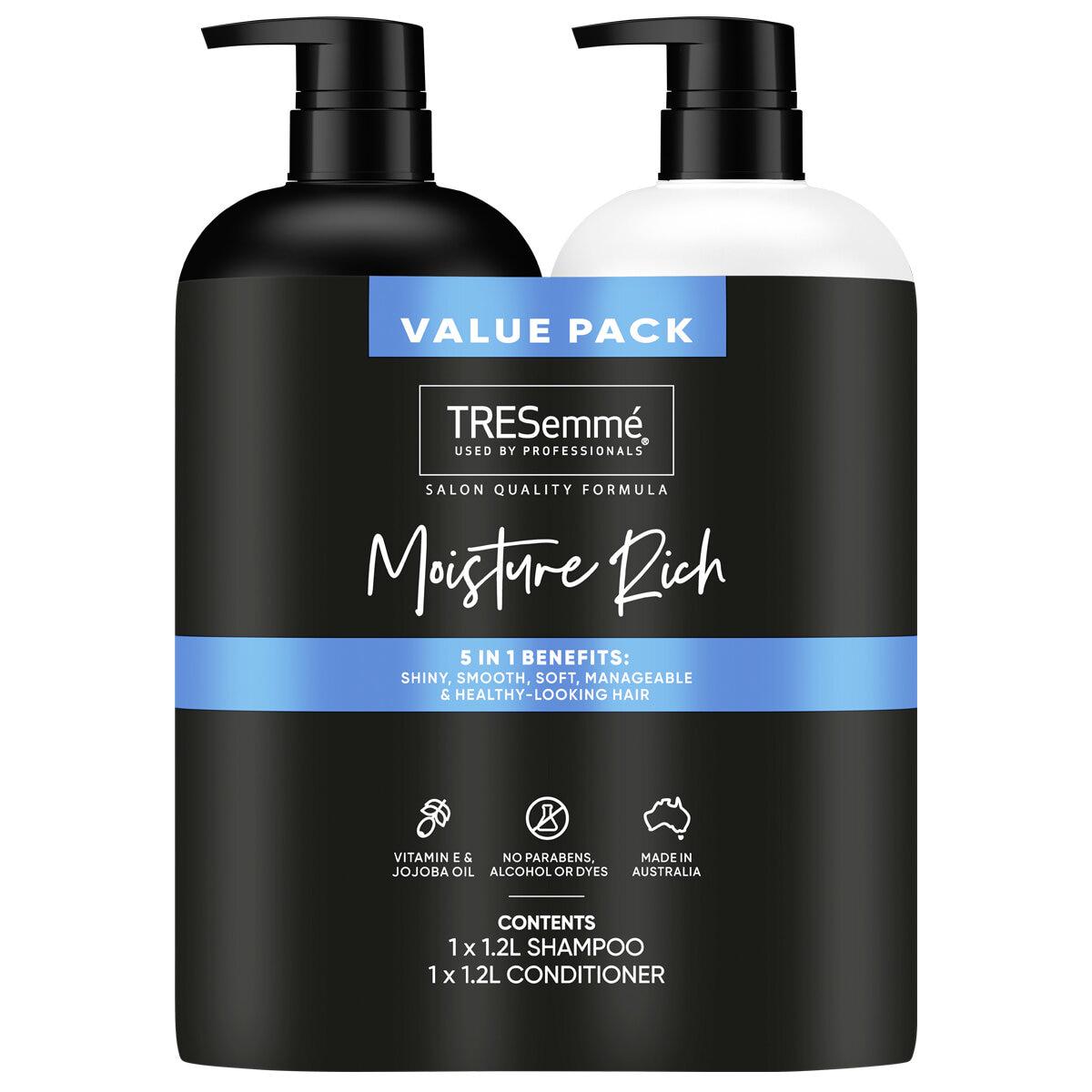 TRESemm Moisture Rich Shampoo And Conditioner 2 x 1.2L