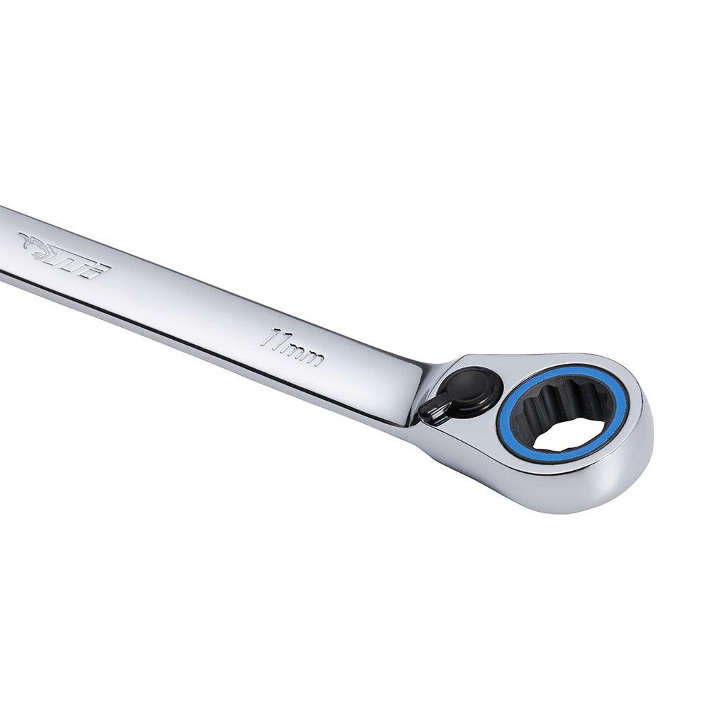 TTI 11mm 72T Metric Reversible Ratcheting Ring Open-End Spanner TRVM11