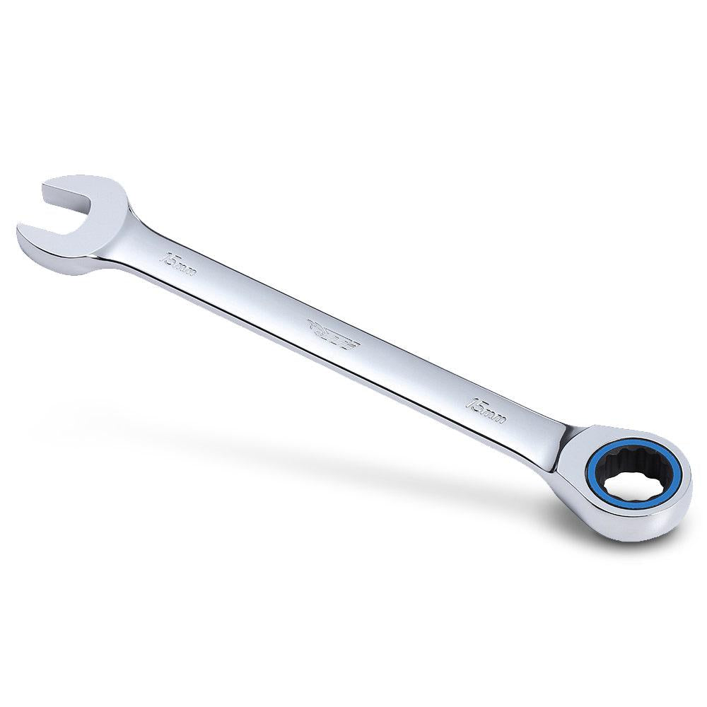 TTI 15mm 72T Metric Ratcheting Ring Open-End Spanner TRTM15
