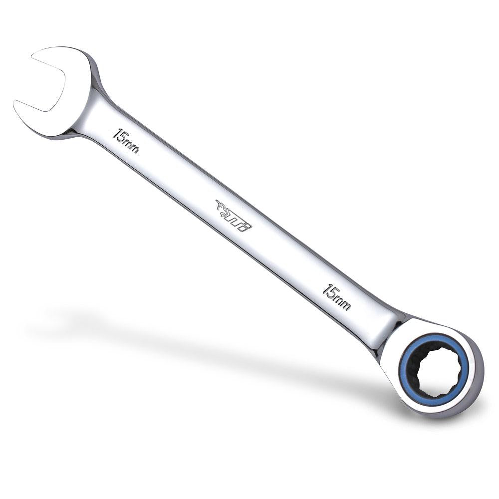 TTI 15mm 72T Metric Ratcheting Ring Open-End Spanner TRTM15