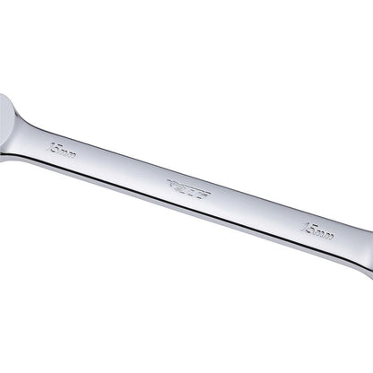 TTI 15mm 72T Metric Ratcheting Ring Open-End Spanner TRTM15