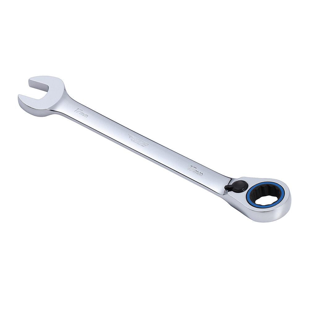 TTI 17mm 72T Metric Reversible Ratcheting Ring Open-End Spanner TRVM17