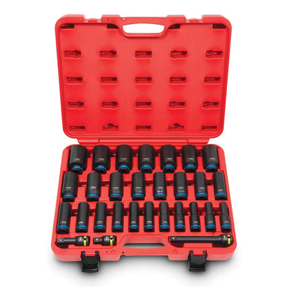 TTI 1 2inch Deep Metric 10-36mm Impact Socket Set - 29 Piece TT12D29ISS