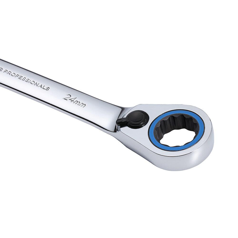 TTI 24mm 72T Metric Reversible Ratcheting Ring Open-End Spanner TRVM24