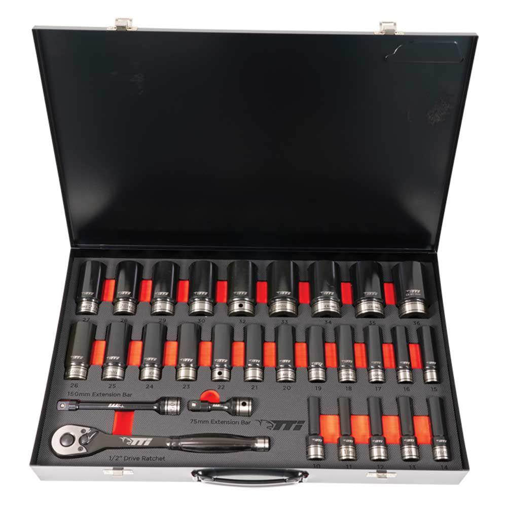 TTI 29 Piece 1 2 Deep Dual-Impact Socket Set TT12D29DSS