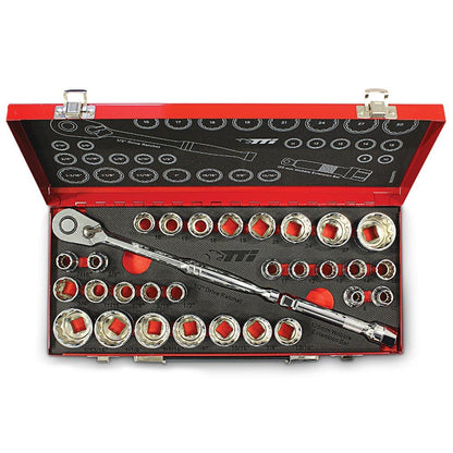 TTI 31 Piece AF Metric 1 2 Socket Set SS12D31TTI