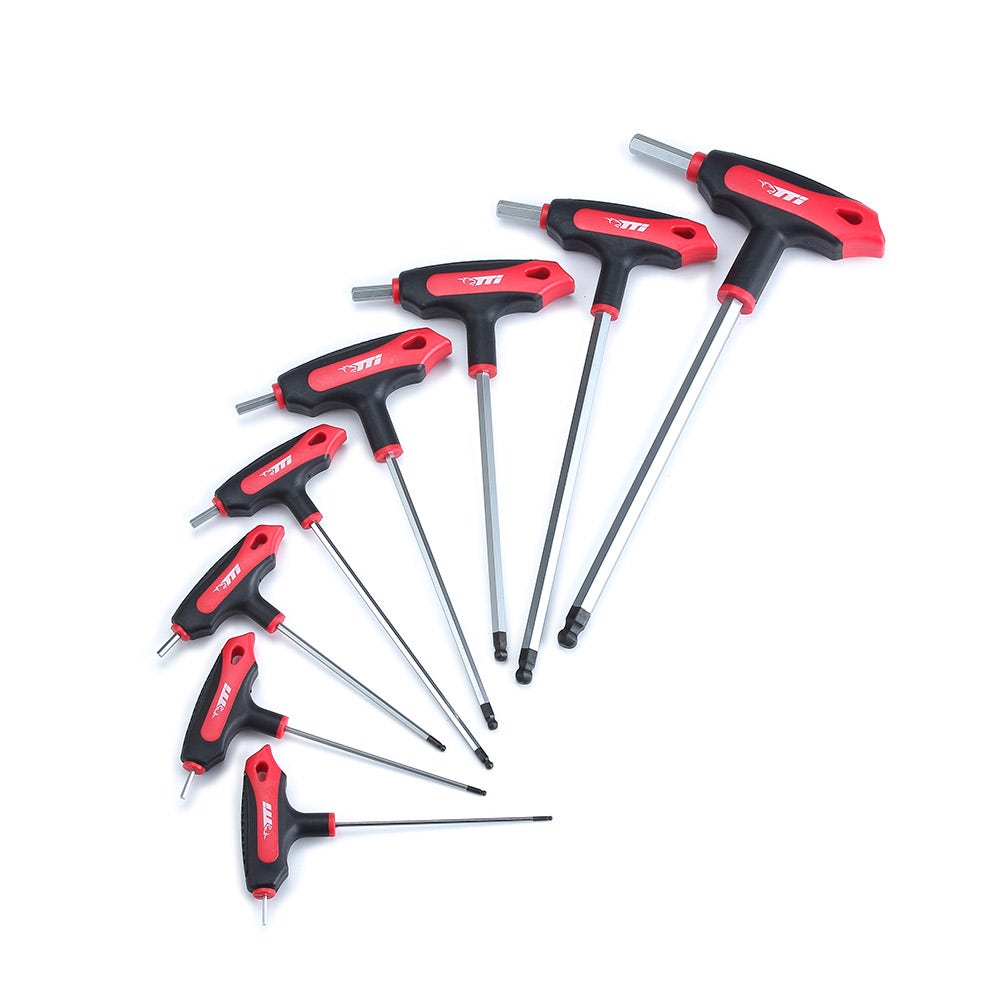TTI 5 64 -3 8 T-Handle Hex Key Set 8 Piece AF Imperial Ball End THI008