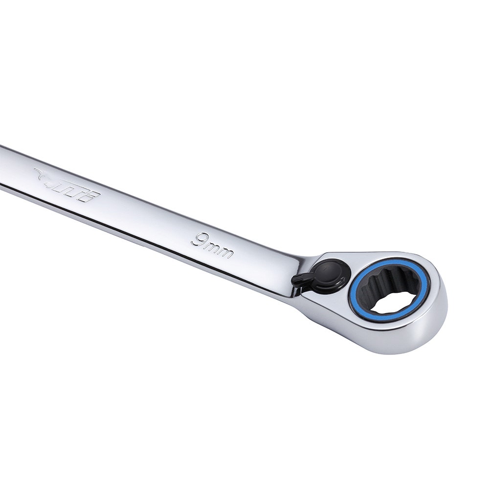 TTI 9mm 72T Metric Reversible Ratcheting Ring Open-End Spanner TRVM09