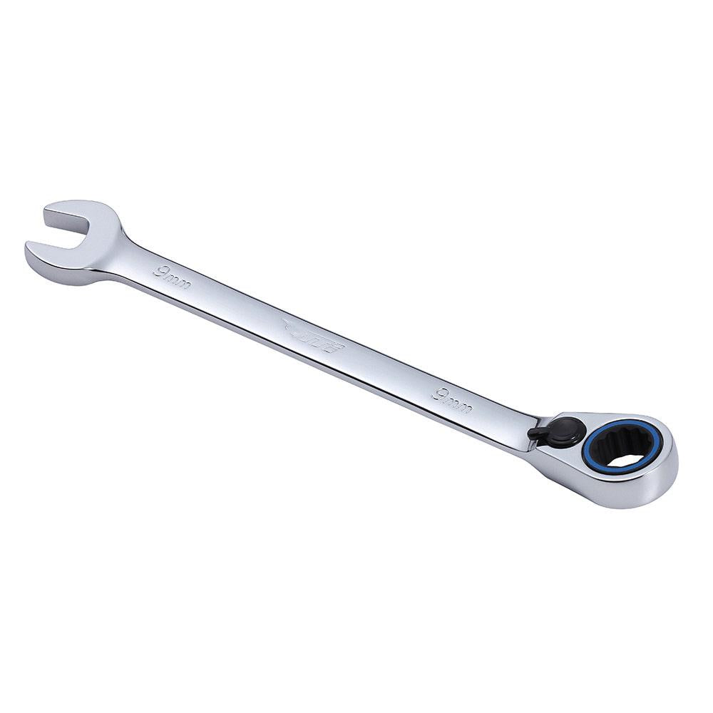 TTI 9mm 72T Metric Reversible Ratcheting Ring Open-End Spanner TRVM09