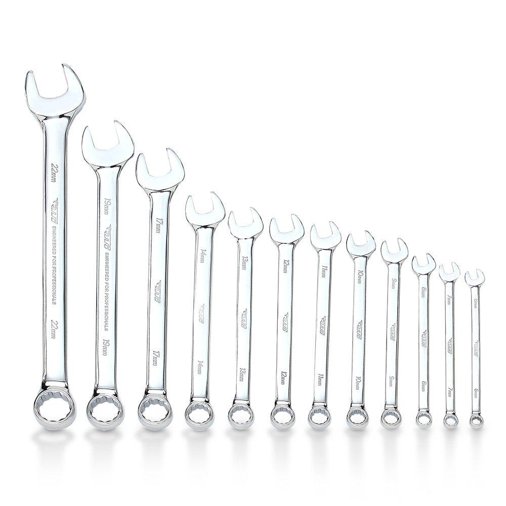 TTI Metric Combination Ring Open-End Spanner Set - 12 Piece TCSMS12