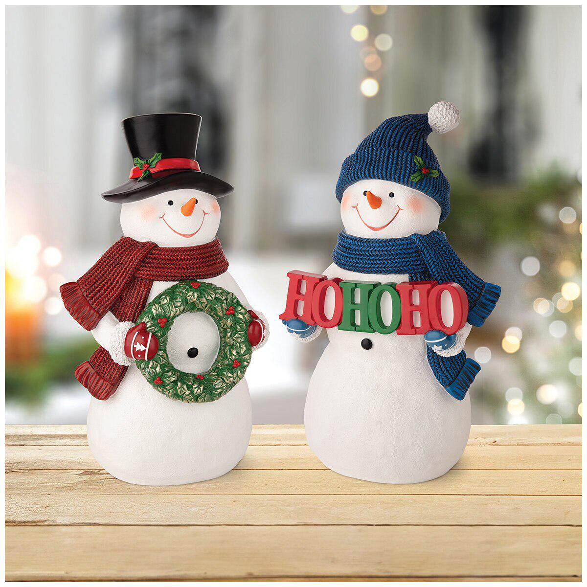 Tabletop Snowman 35.56cm Scarf