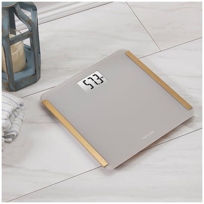 Taylor Bathroom Scale Gold Tone With Battery