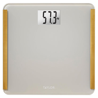 Taylor Bathroom Scale Gold Tone With Battery