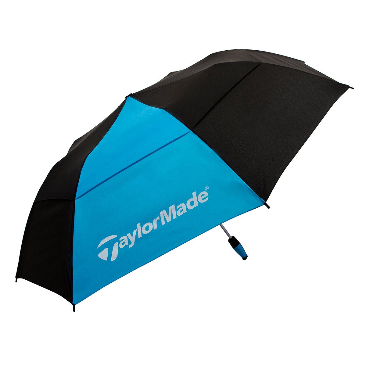 Taylormade 157.5cm Golf And 147.3cm Jumbo Compact Umbrella Set 2 Pack Black/Ocean