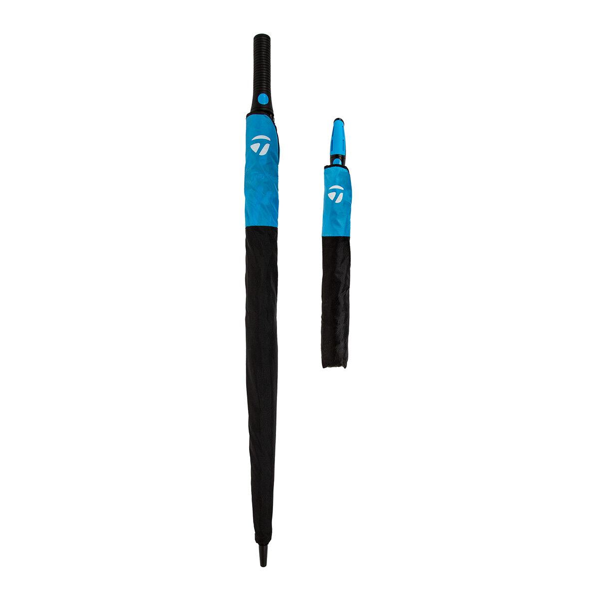 Taylormade 157.5cm Golf And 147.3cm Jumbo Compact Umbrella Set 2 Pack Black/Ocean