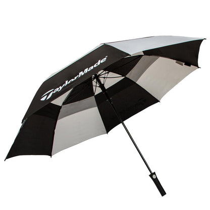 Taylormade 157.5cm Golf And 147.3cm Jumbo Compact Umbrella Set 2 Pack Black/Pebble