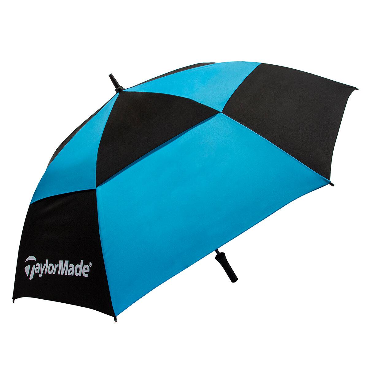 Taylormade 157.5cm Golf And 147.3cm Jumbo Compact Umbrella Set 2 Pack Black/Ocean