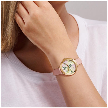 Ted Baker Ammy Floral Pink Leather Women's Watch BKPAMS304