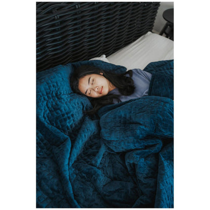 Therapy King Blanket with Cover 10kg Calming Blue