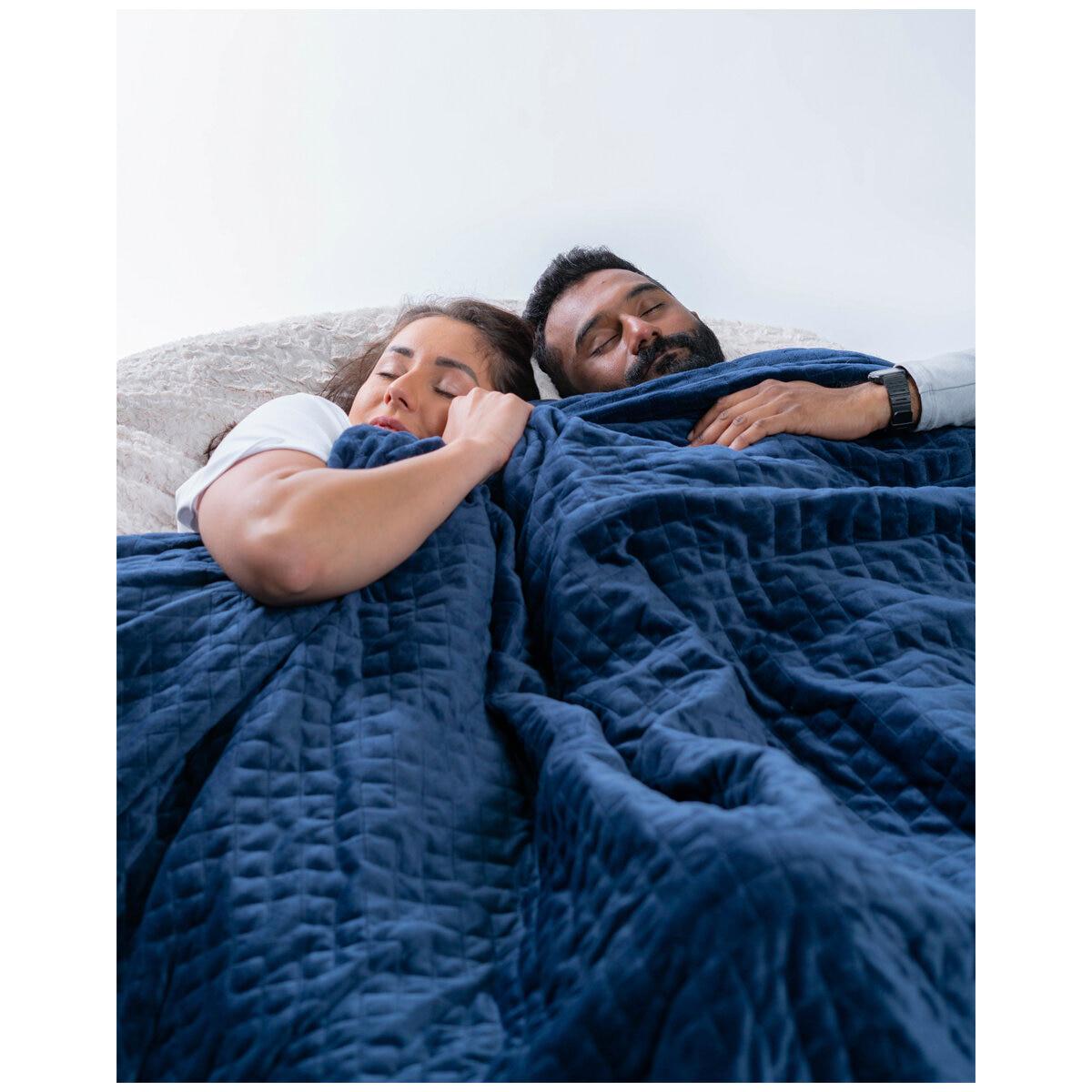 Therapy King Blanket with Cover 10kg Calming Blue