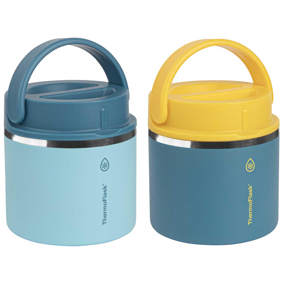 ThermoFlask 590ml Insulated Food Jar 2 Pack Pink And Aqua