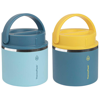 ThermoFlask 590ml Insulated Food Jar 2 Pack Pink And Aqua