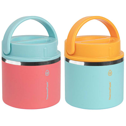 ThermoFlask 590ml Insulated Food Jar 2 Pack Pink And Aqua