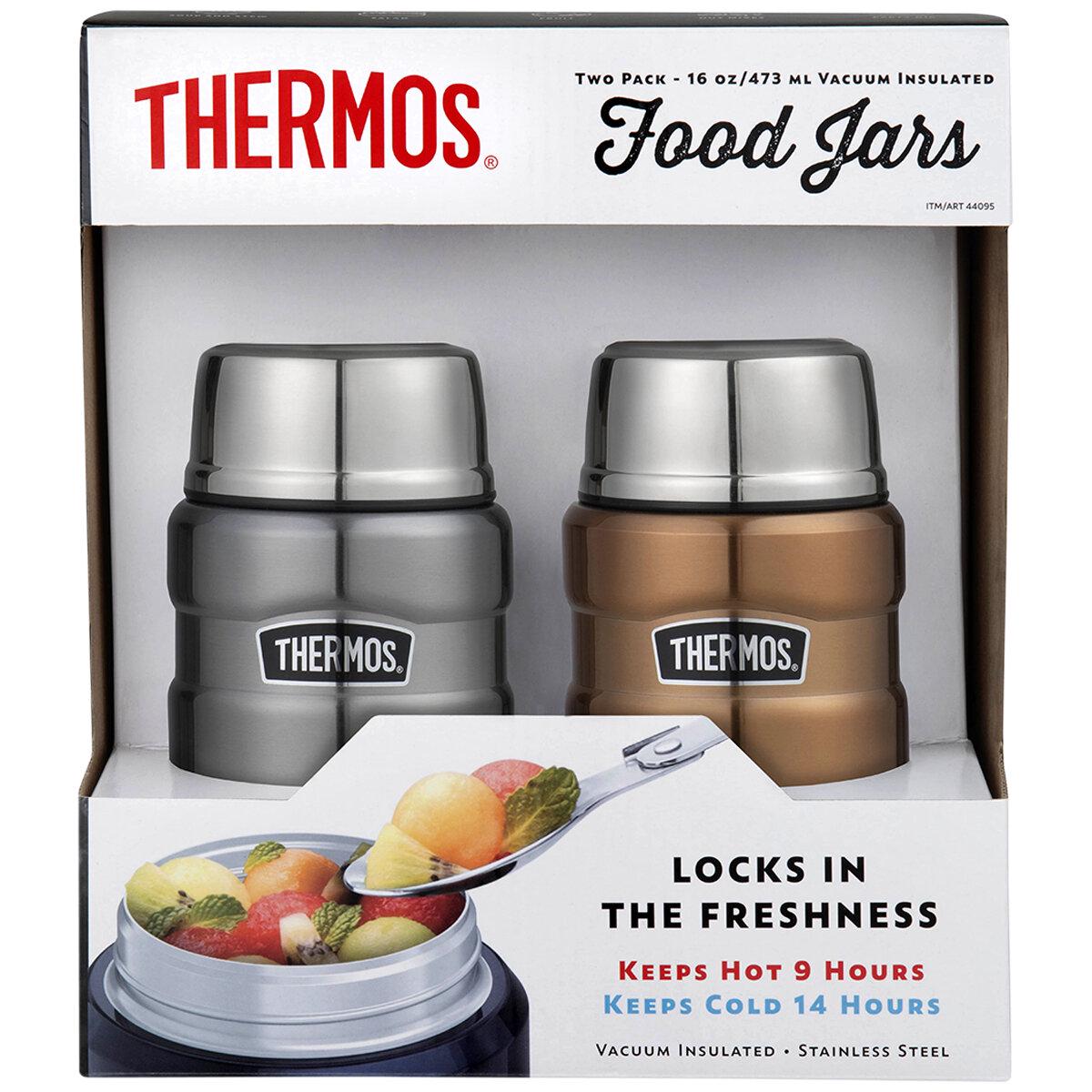 Thermos Stainless King 470ml Food Jar 2 Pack Smoke/Green