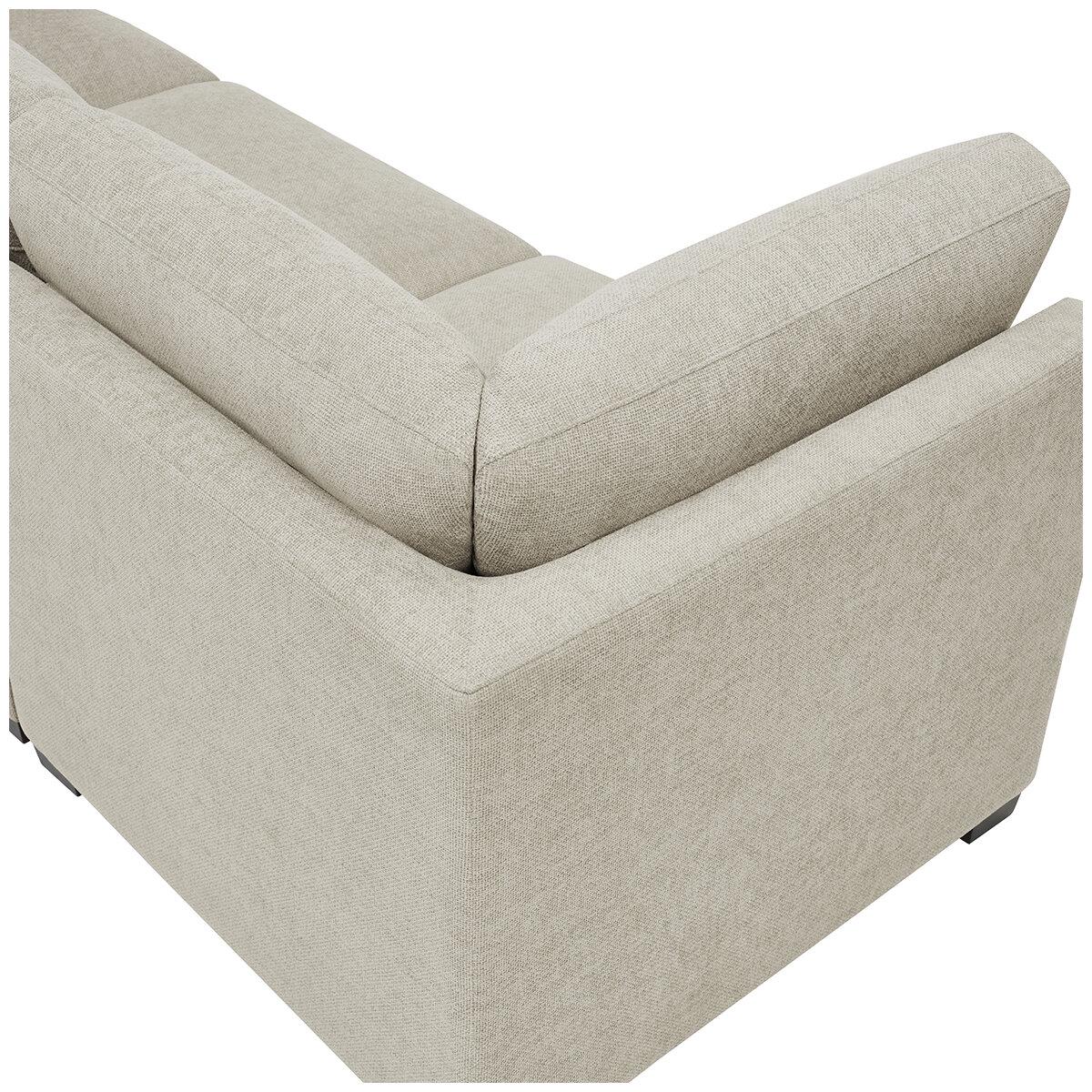 Thomasville 6 Piece Fabric Modular Sectional With Storage Ottoman