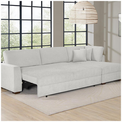 Thomasville Fabric Convertible Sectional With Chaise 2 Piece