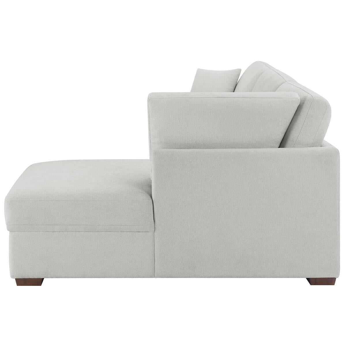 Thomasville Fabric Convertible Sectional With Chaise 2 Piece
